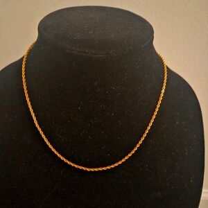 Elegant Gold Rope Chain Necklace